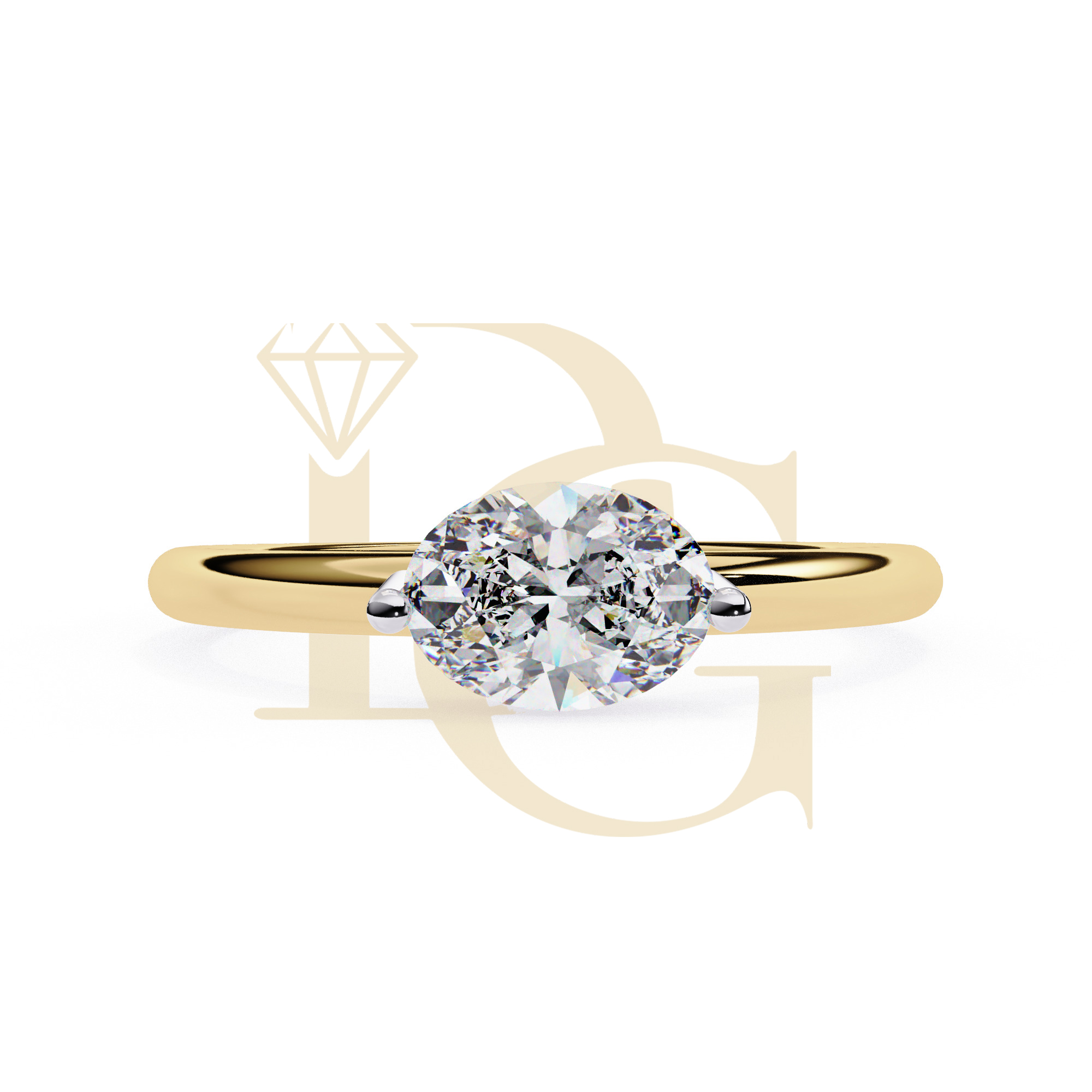 0.86 CT Oval Diamond Solitaire Ring | LR-142