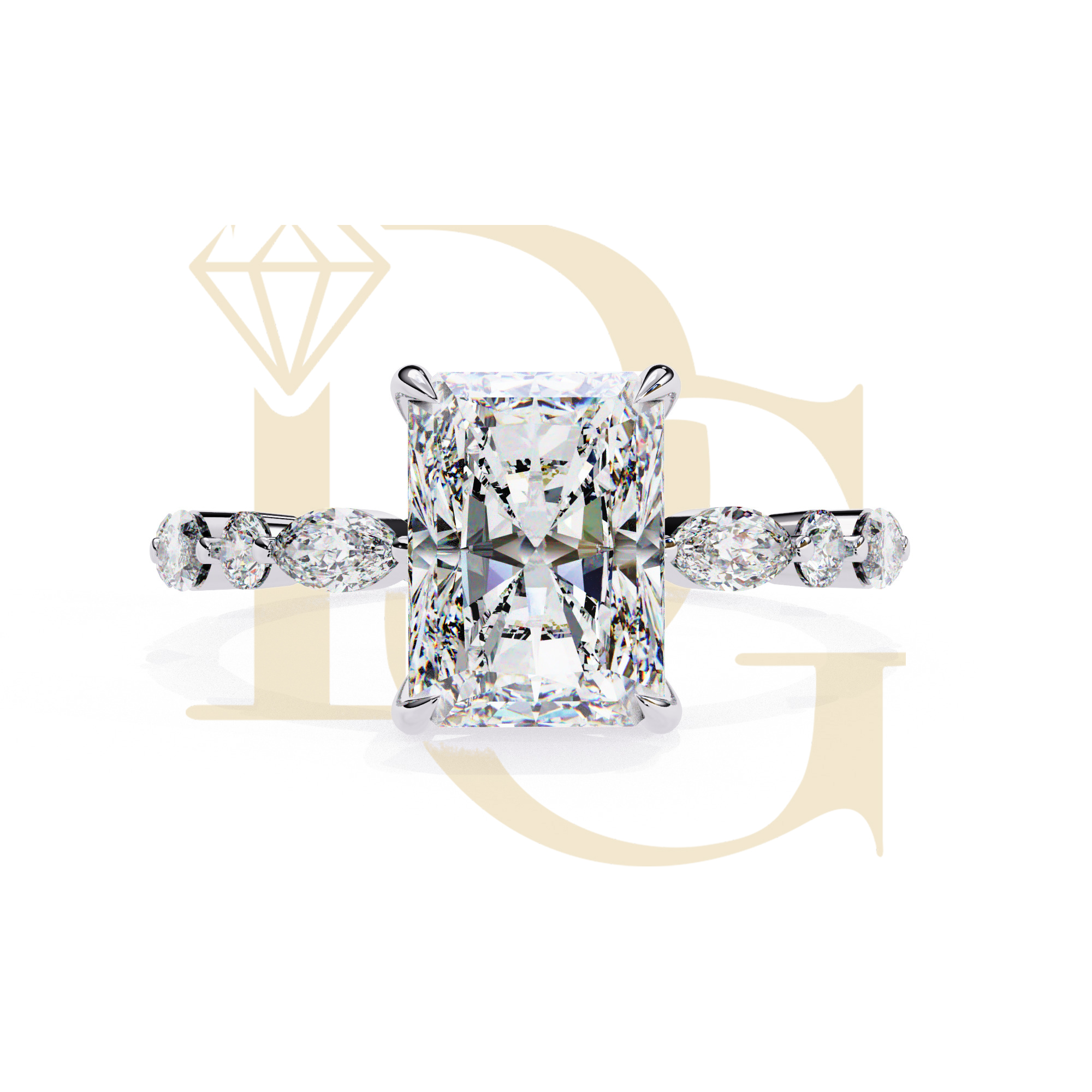 2.80 CT Radiant Diamond Ring | LR-155