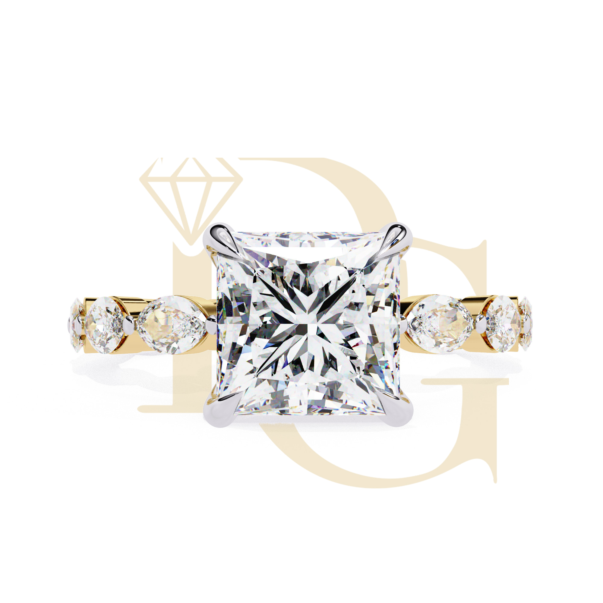 2.64 CT Princess diamond | LR-156