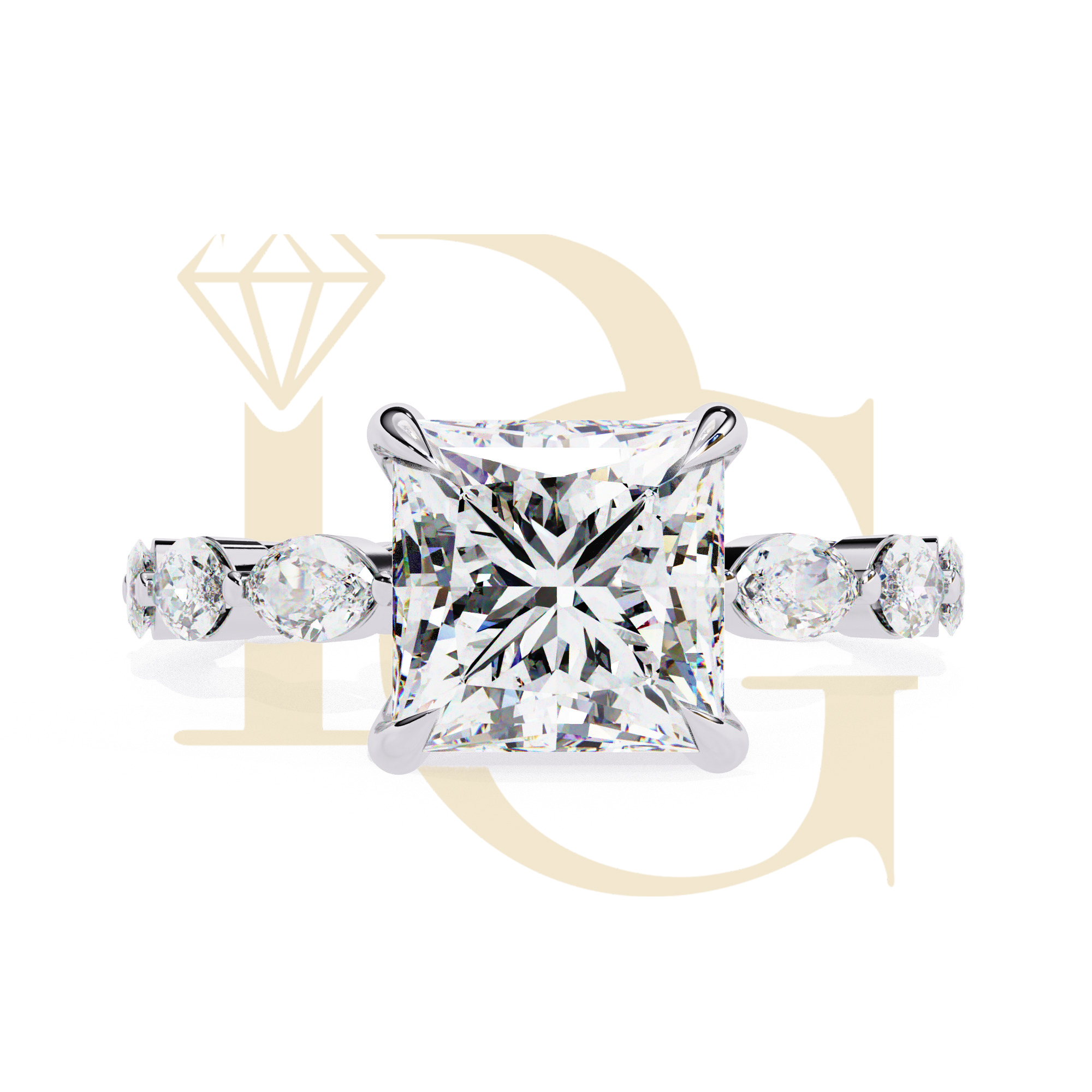 2.64 CT Princess diamond | LR-156