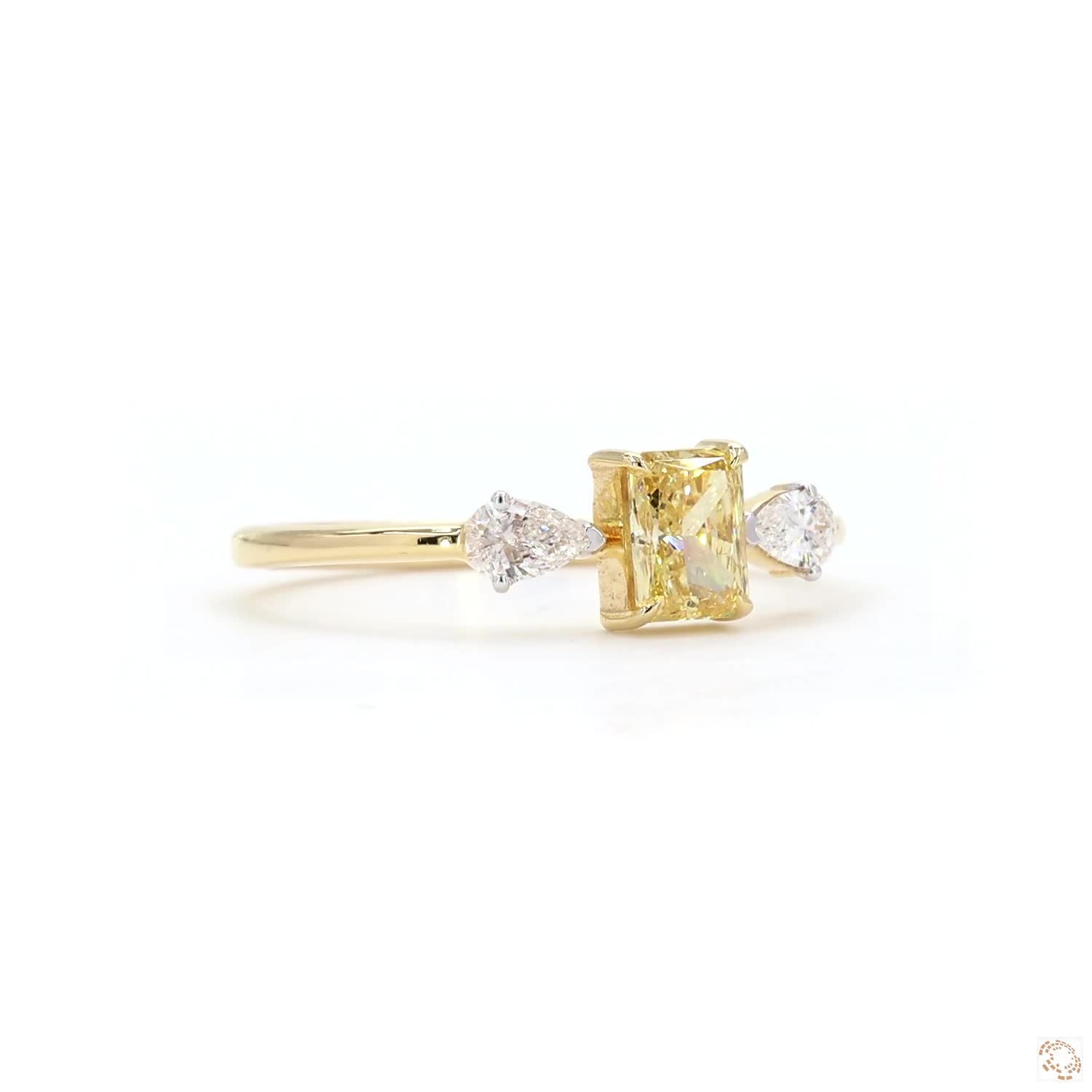 Yellow Radiant Diamond Ring | PD- 09