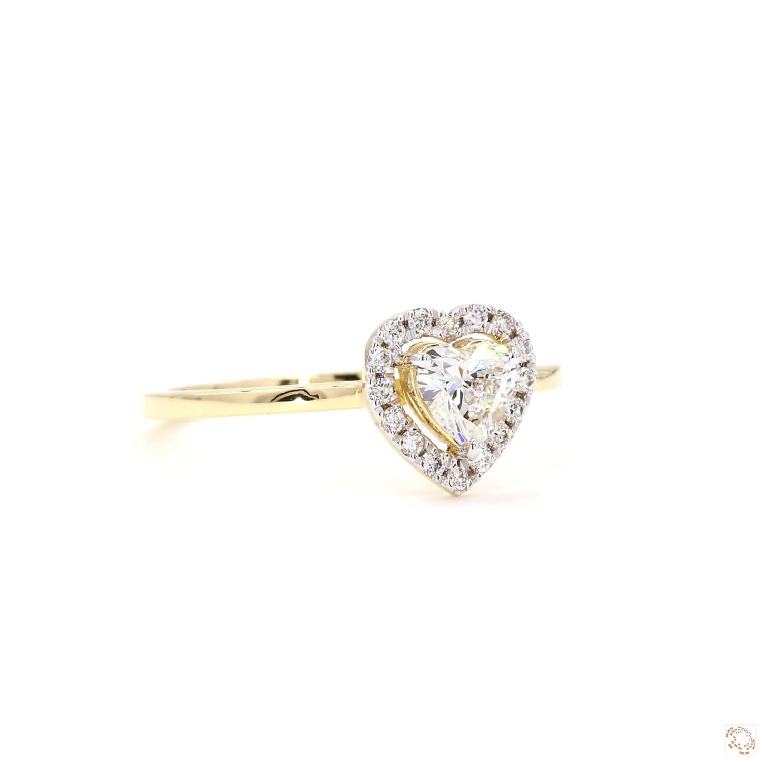 Heart Diamond Solitaire Ring | PD- 957