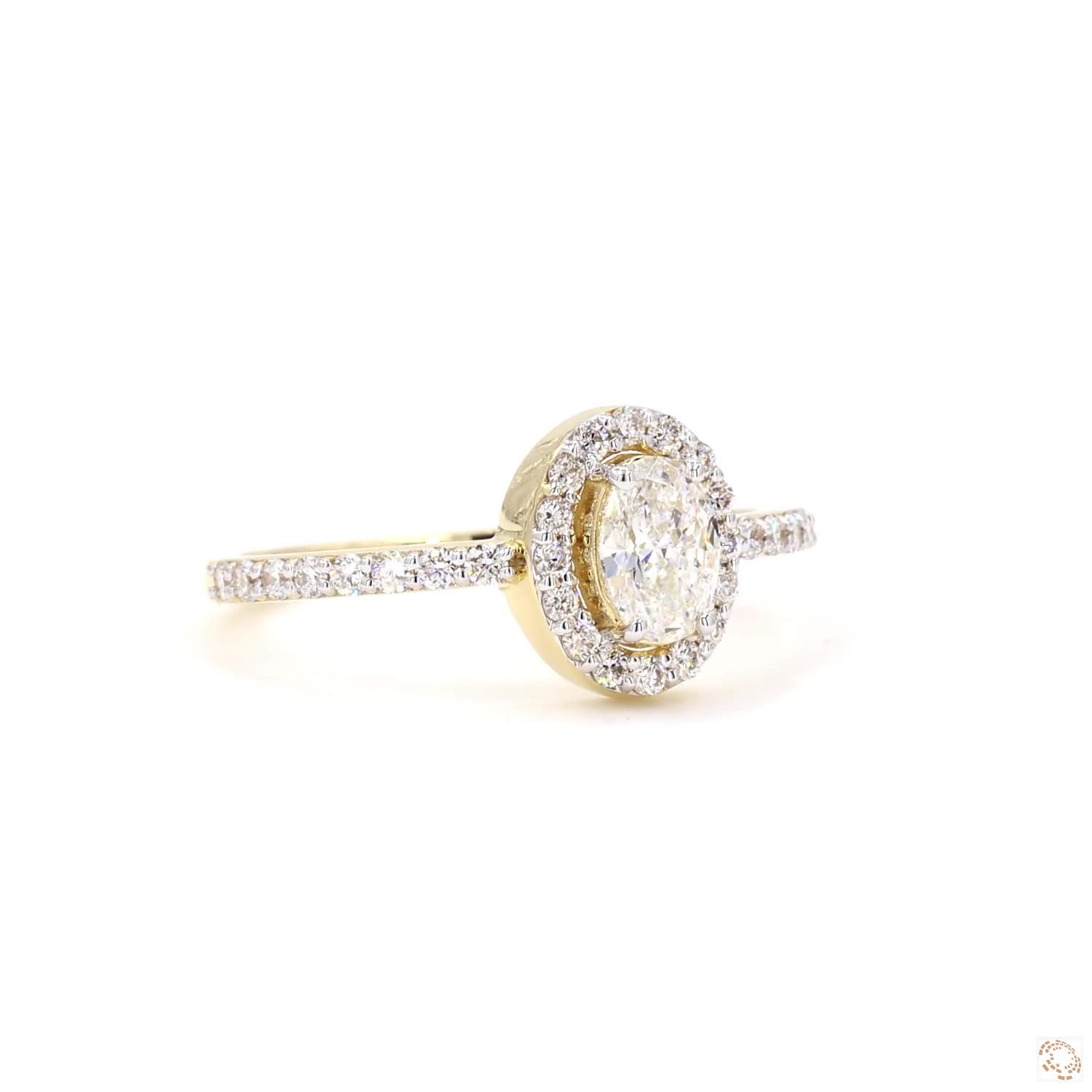 Oval Diamond Halo Ring | PD- 960