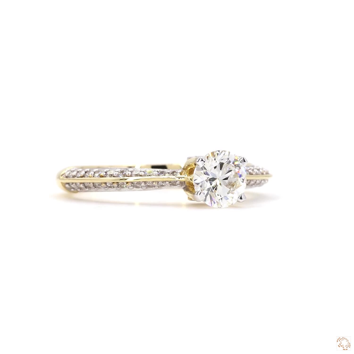 Round Diamond Hidden Halo Ring | PD- 964