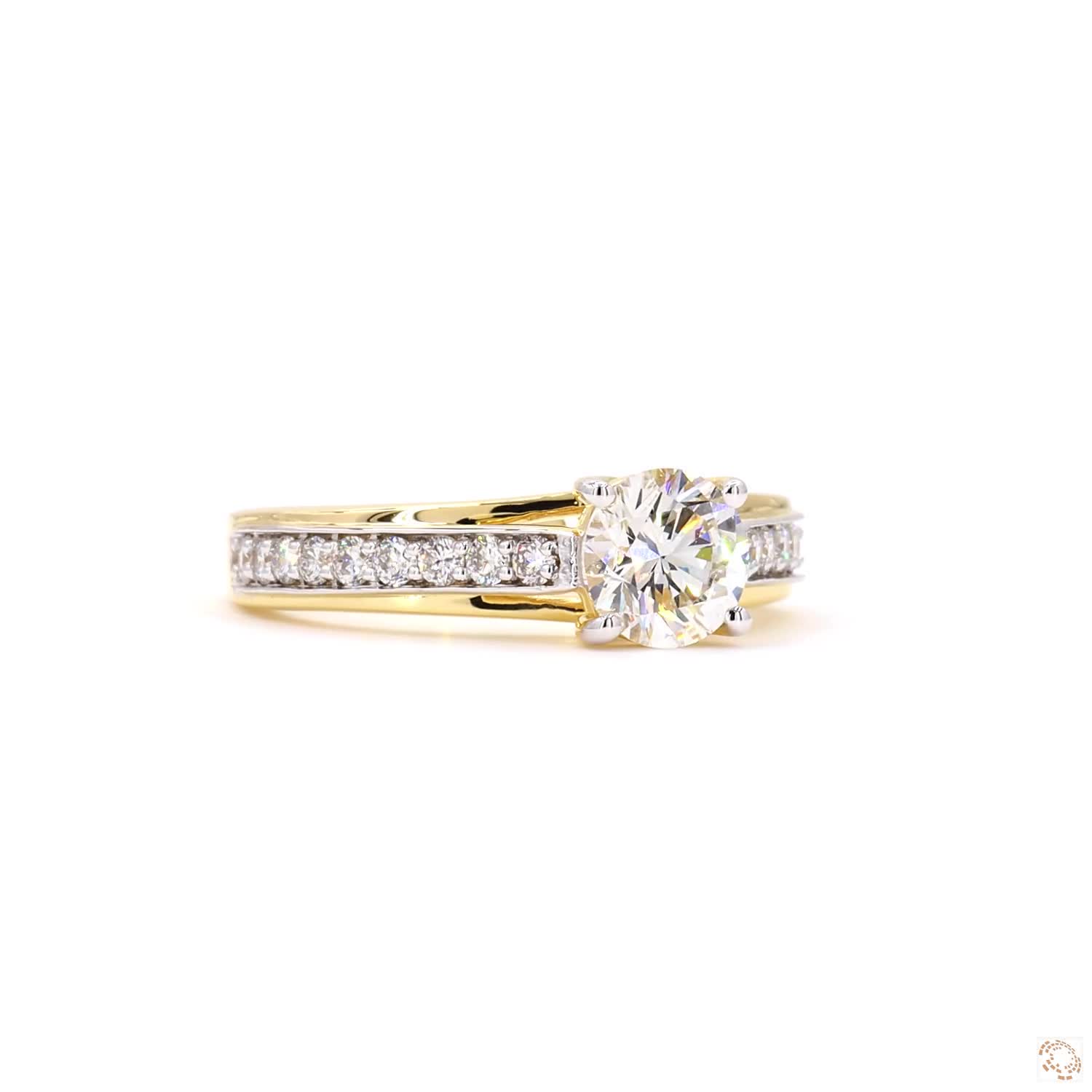 1.11 CT Round Diamond Hidden Halo Ring | RC RD 143