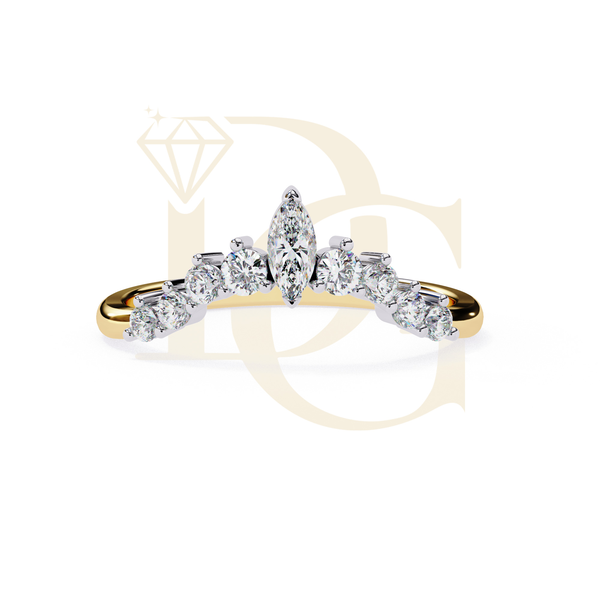 Marquis diamond Solitaire Ring | LR-245