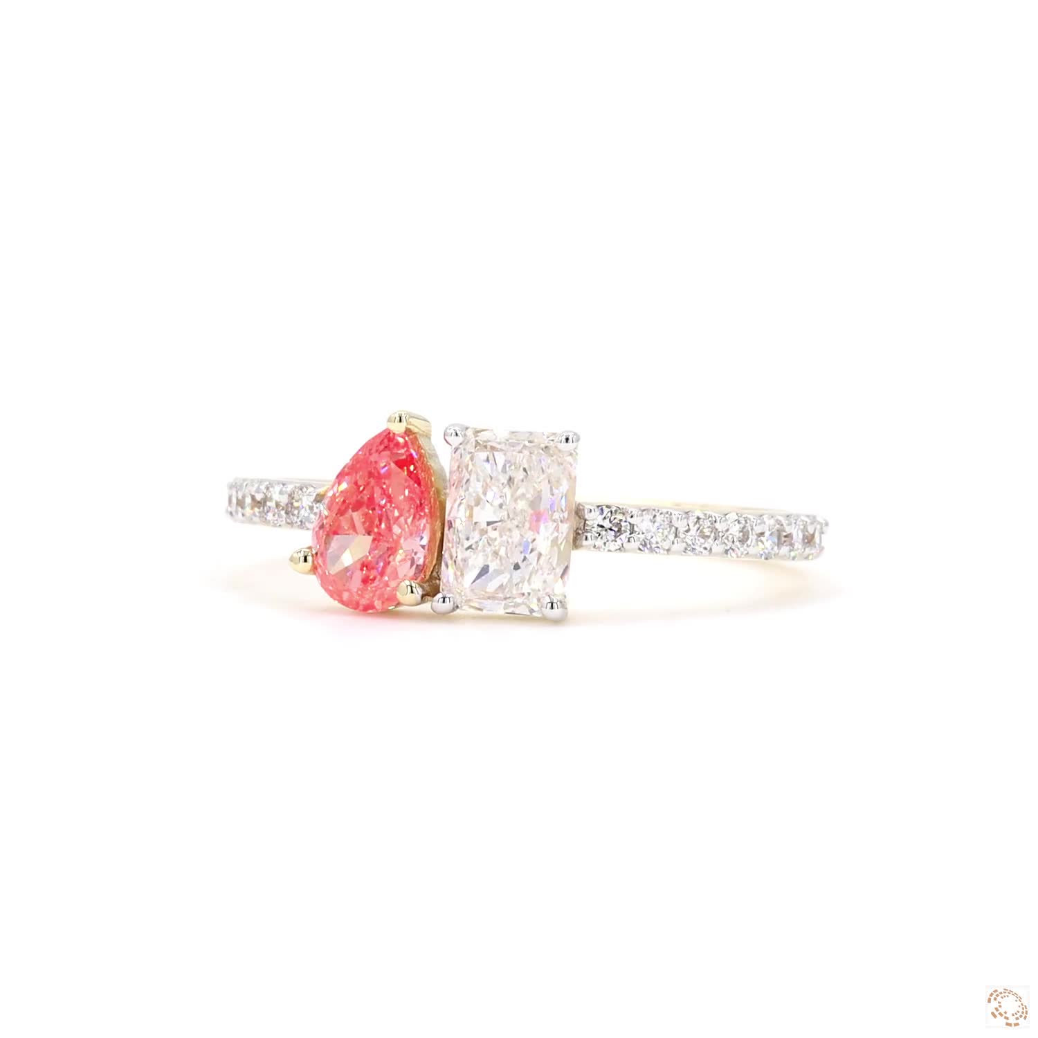 2 Stones Halo Ring | PD- 03