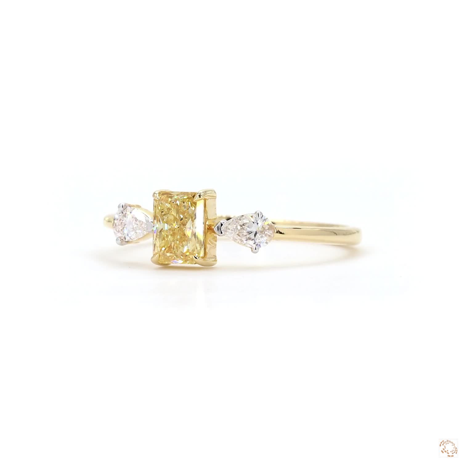 Yellow Radiant Diamond Ring | PD- 09