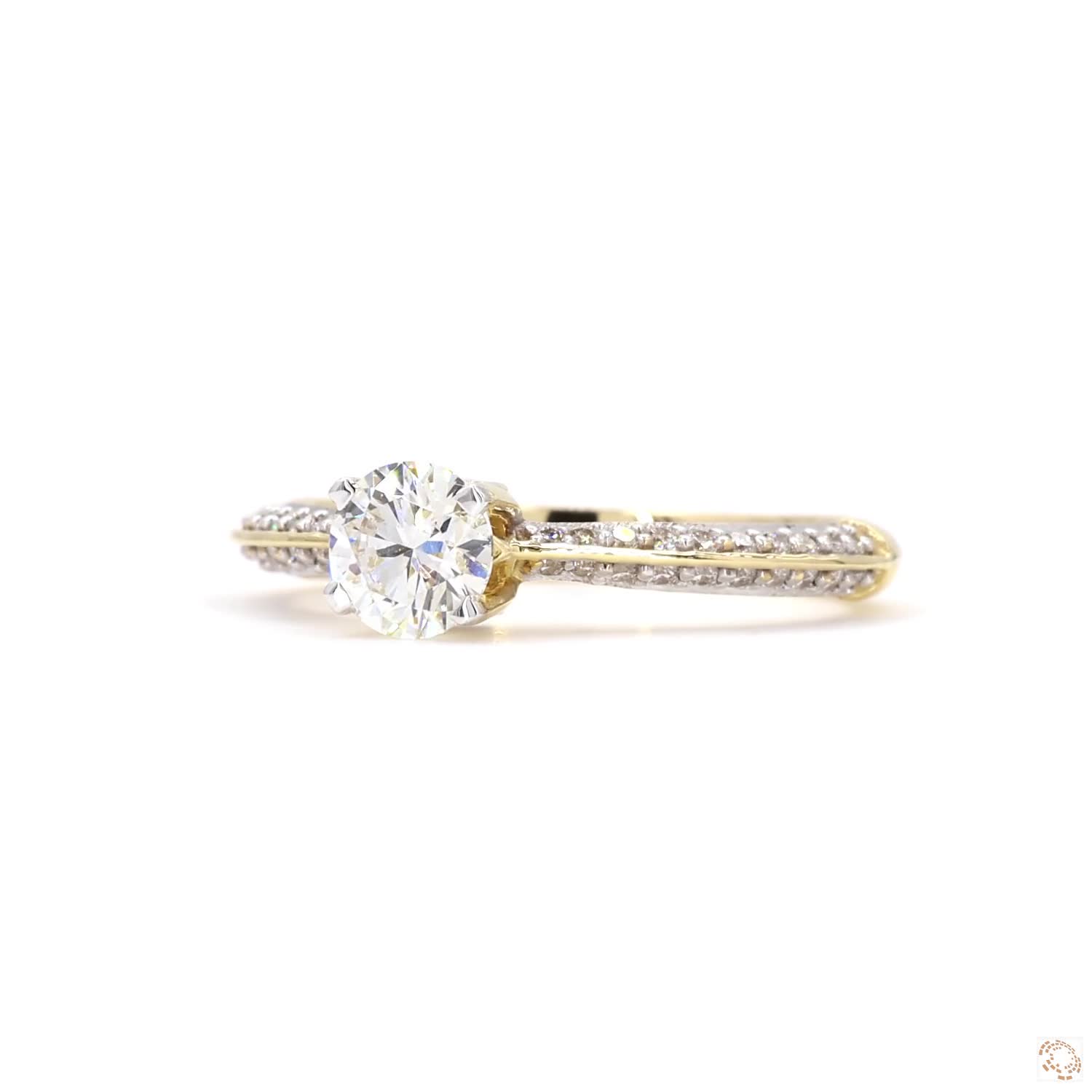 Round Diamond Hidden Halo Ring | PD- 964