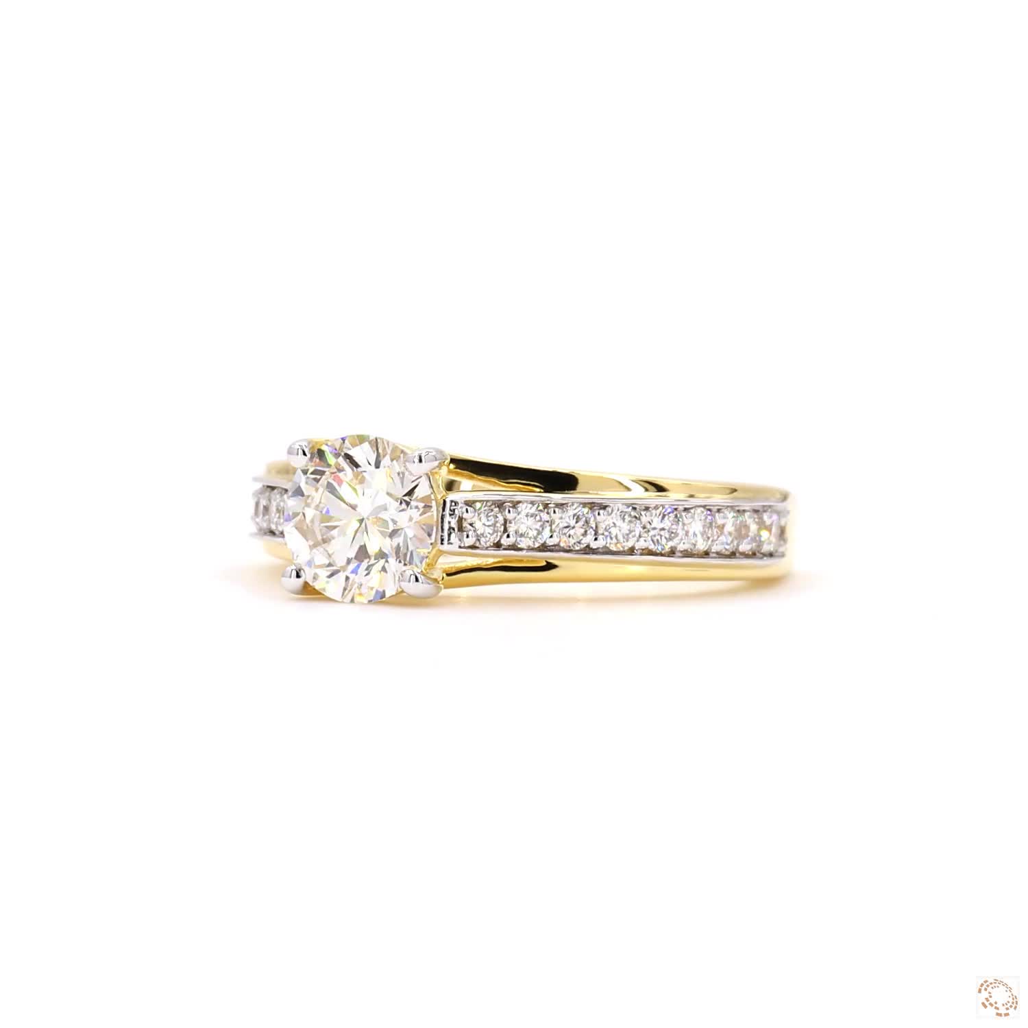 1.11 CT Round Diamond Hidden Halo Ring | RC RD 143