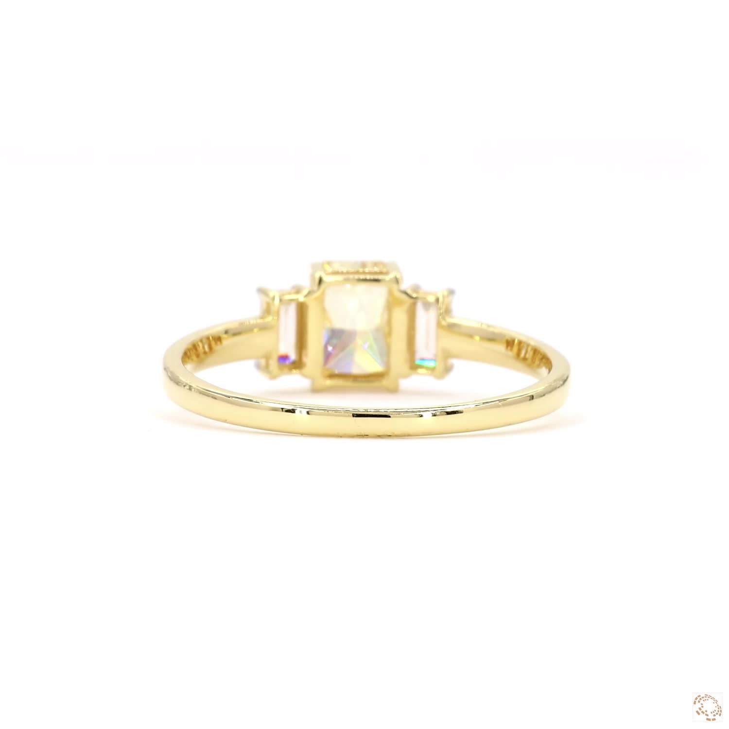 Yellow Diamond Three Stone Solitaire Ring | PD- 14