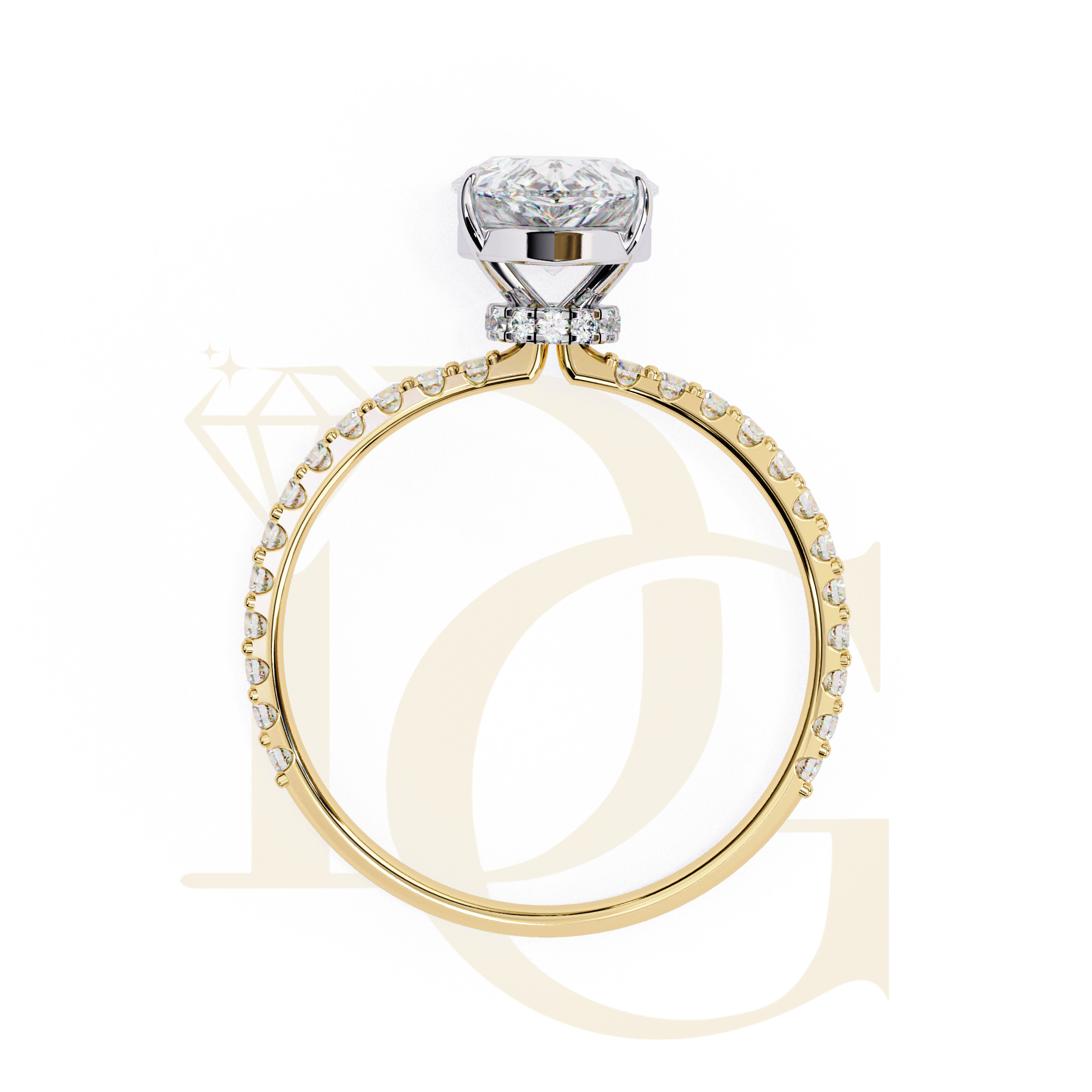 1.20 CT Pear Diamond Halo Ring | LR-105