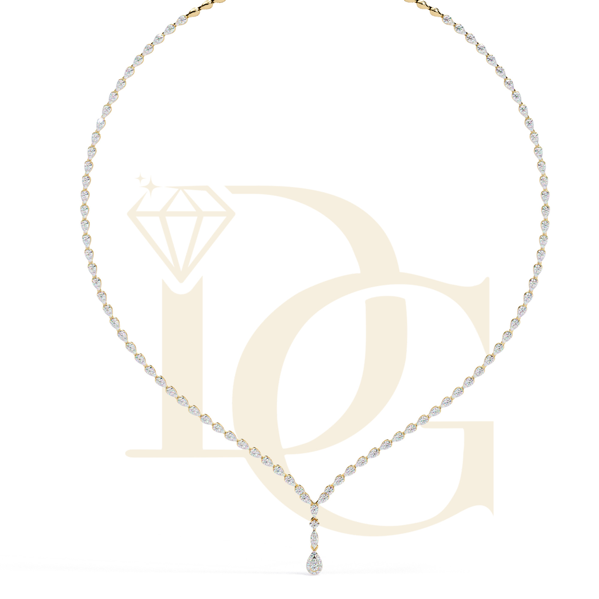 Mixed Size Round Brilliant Diamond Necklace | NC-24