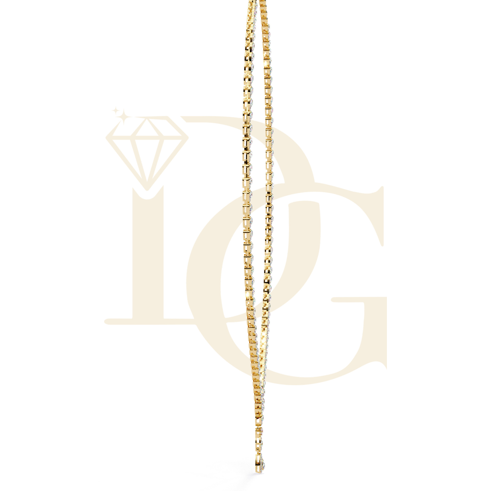 Mixed Size Round Brilliant Diamond Necklace | NC-24