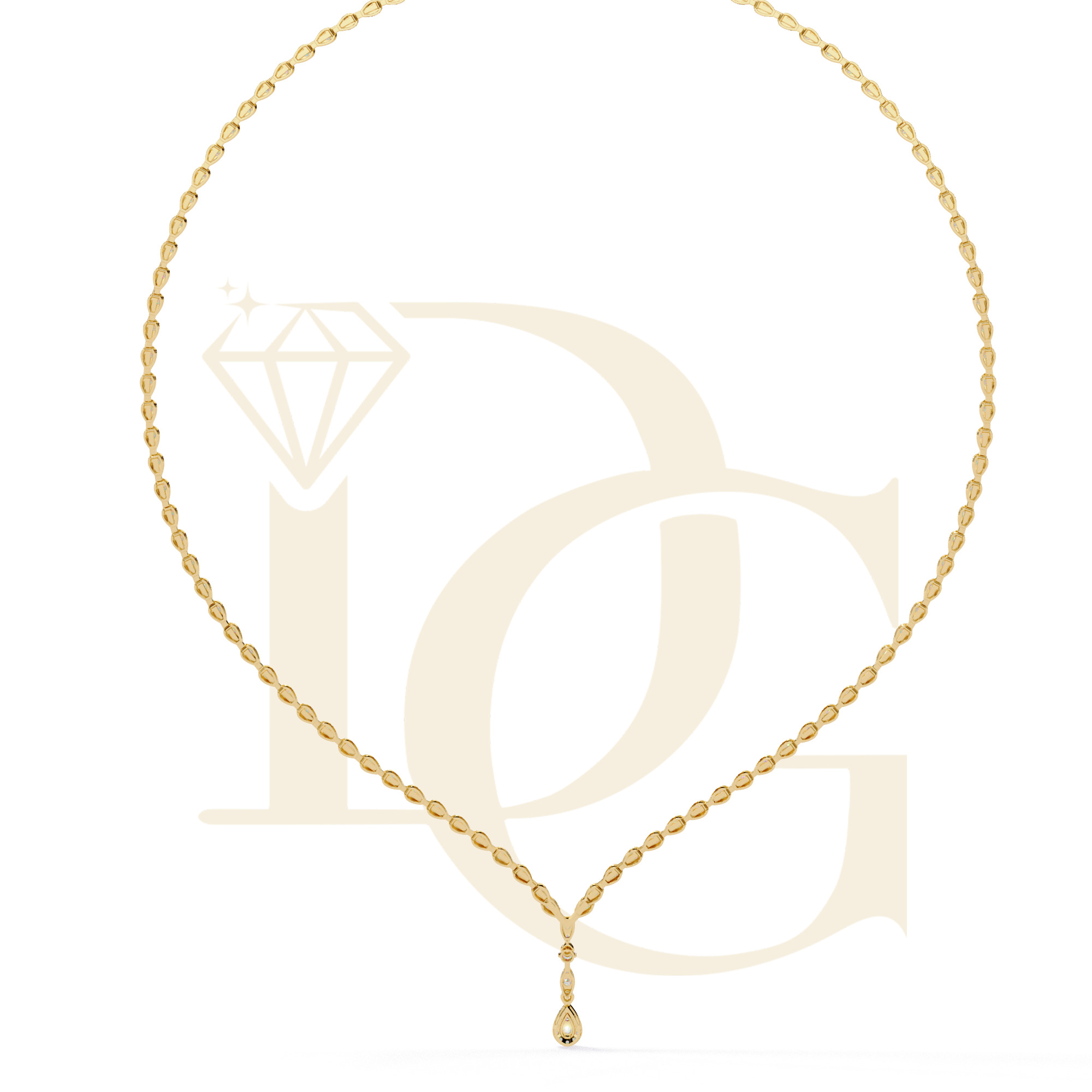 Mixed Size Round Brilliant Diamond Necklace | NC-24