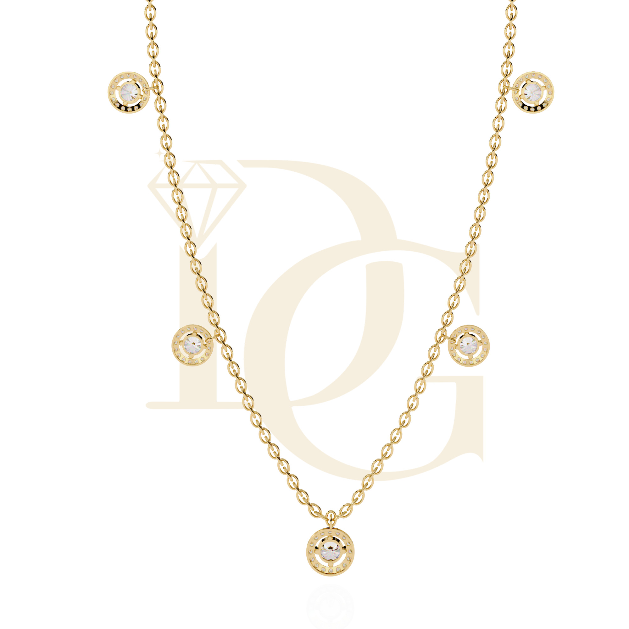 12 gm Round Diamond Arc Necklace | NC-50