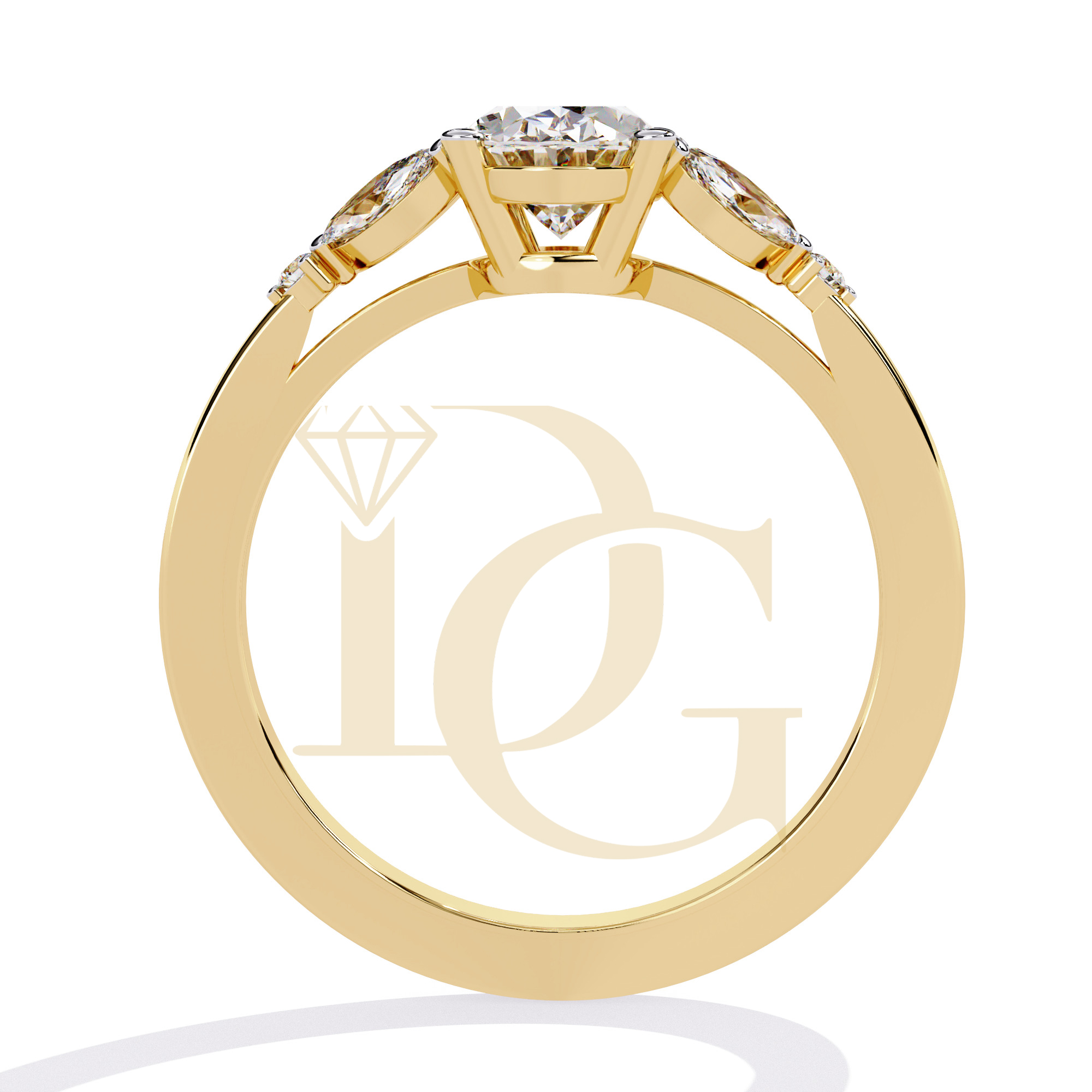 1.06 Oval Hidden Halo Ring | LR-08