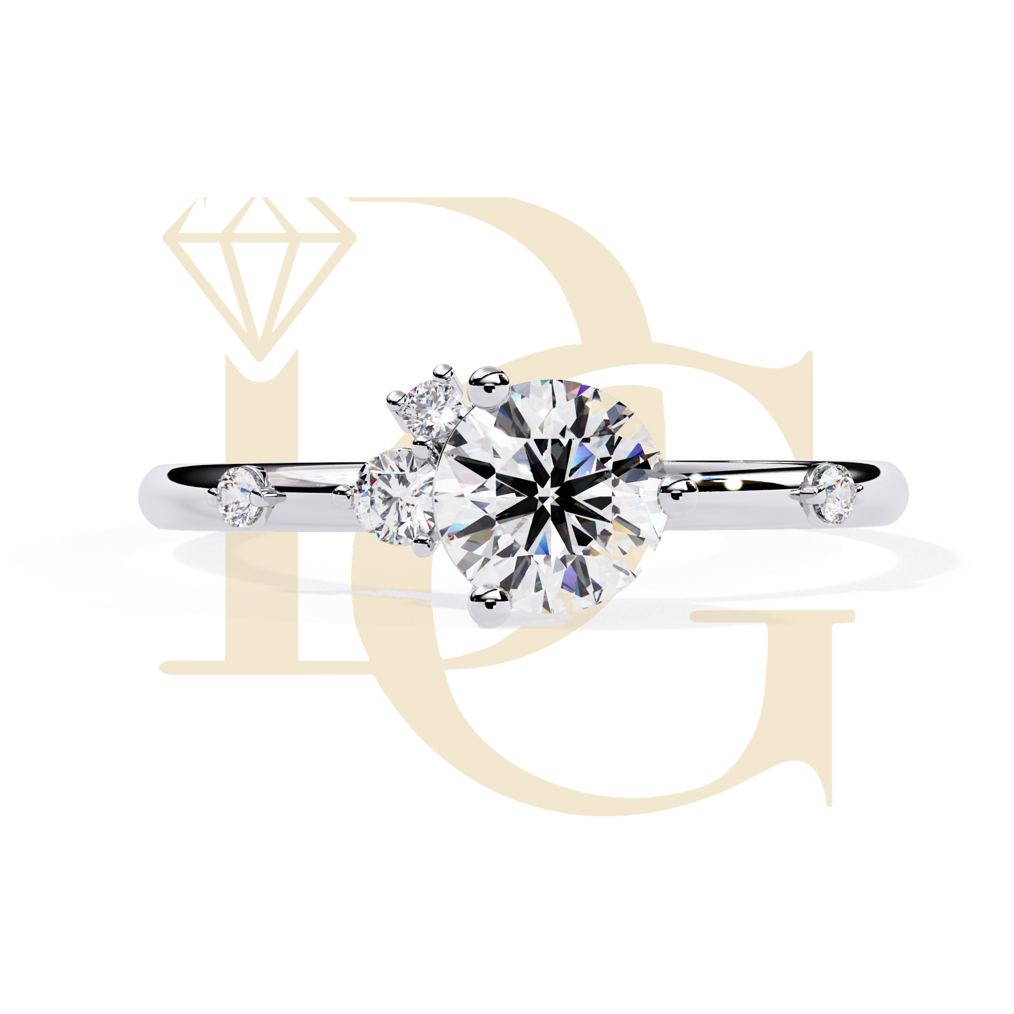 Round Diamond Solitaire Ring | LR-09