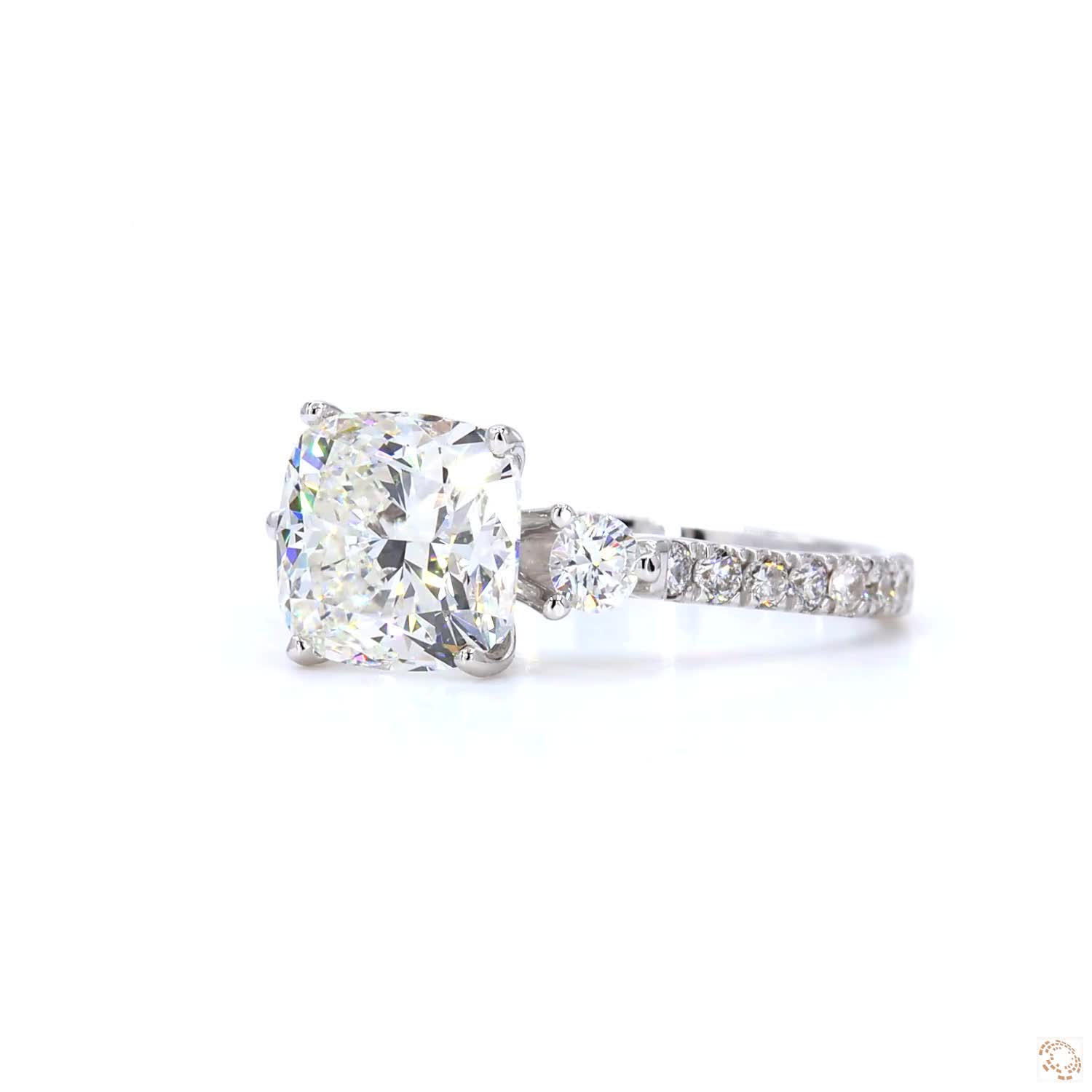 2.50 CT Cushion Diamond Wedding Ring | 301 ( Cushion )