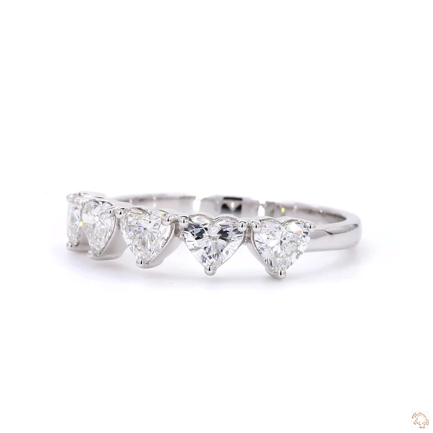 Five Stone Heart Diamond Ring | LR-323
