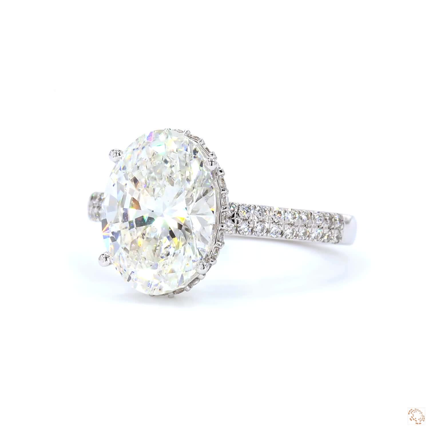 3 CT Oval Diamond Halo Ring | LR-326