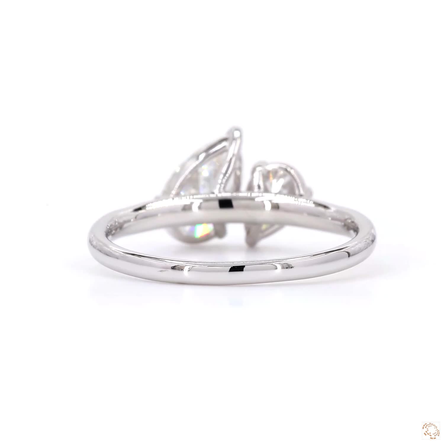 Two Stone Pear Diamond Solitaire Ring | LR-306