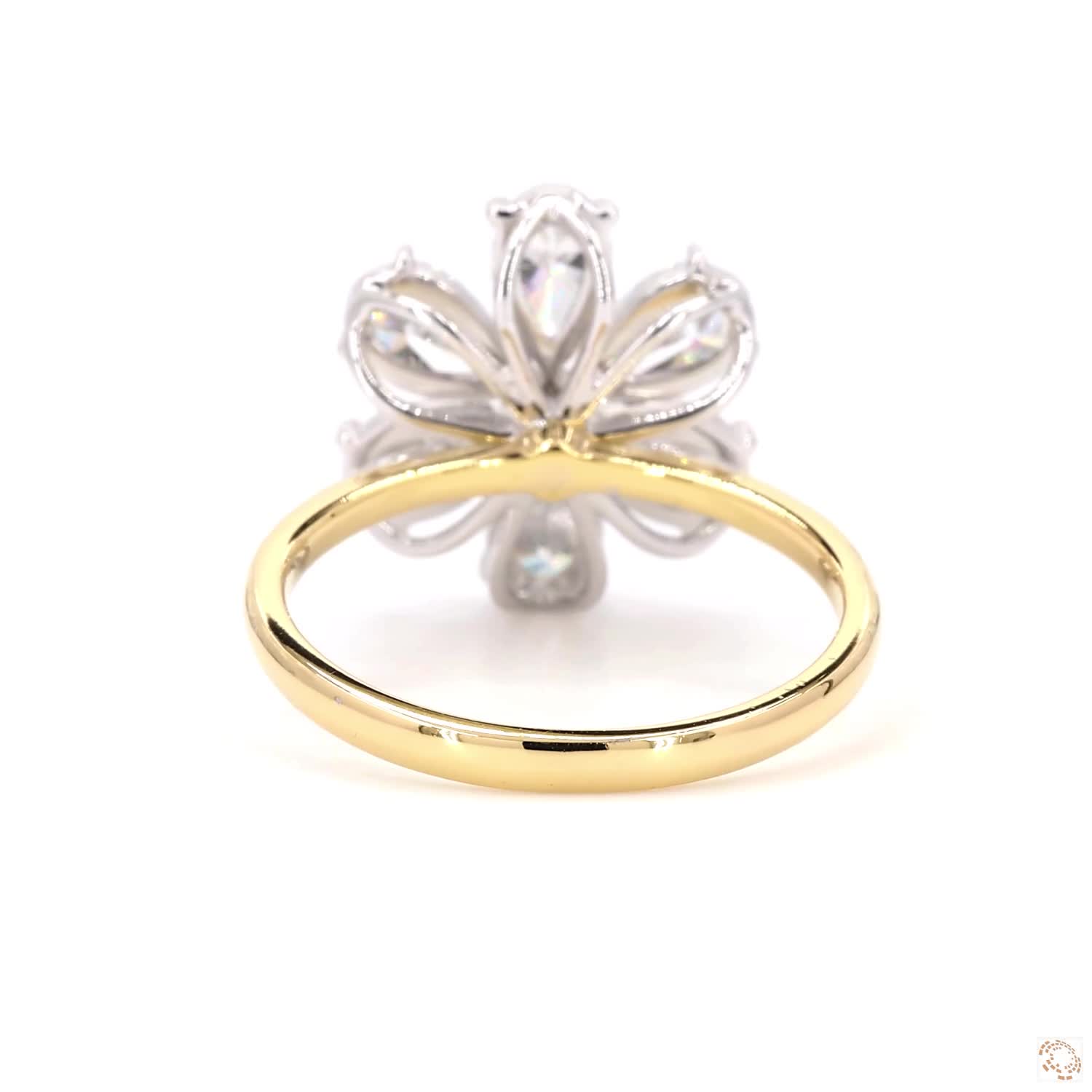 1.85 CT Pear Diamond Six Stone Solitaire Ring | LR-307