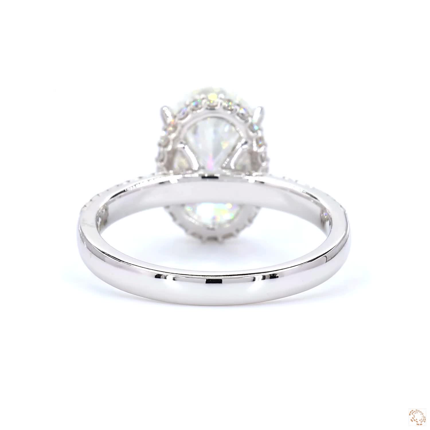 3 CT Oval Diamond Halo Ring | LR-326