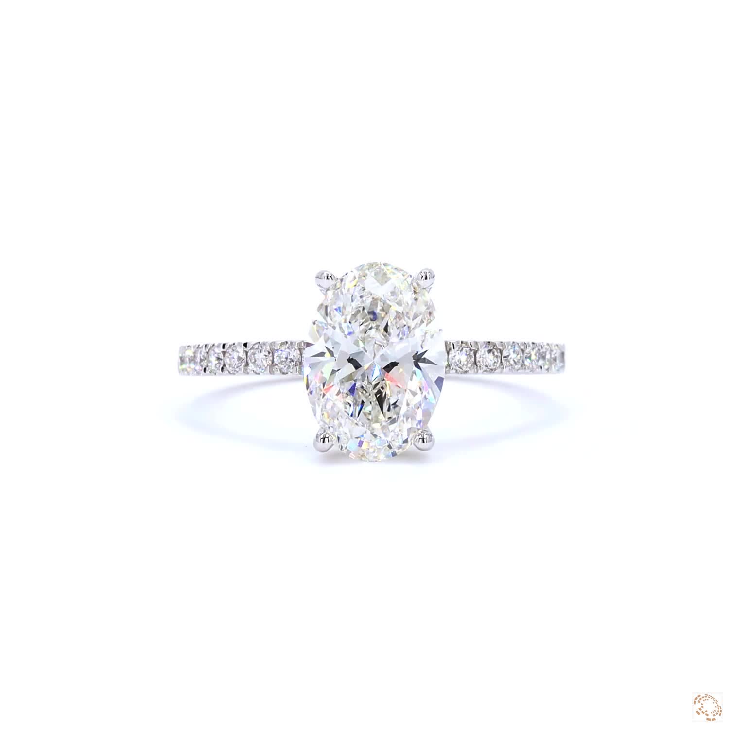 2 CT Oval Diamond Hidden Halo Ring | LR-341 Oval (DA601130-02)