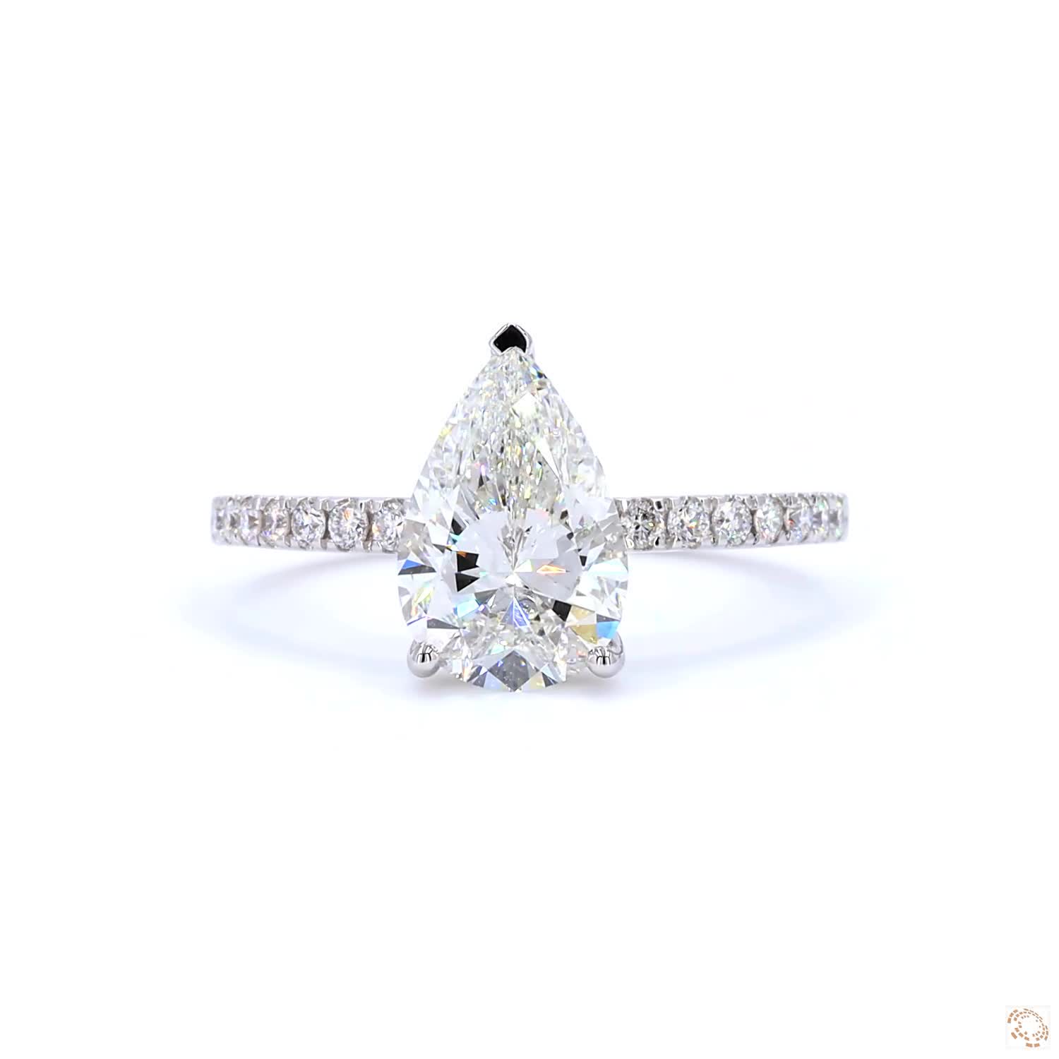 2 CT Pear Diamond Hidden Halo Ring | LR-341 Pear (DA601130-05)