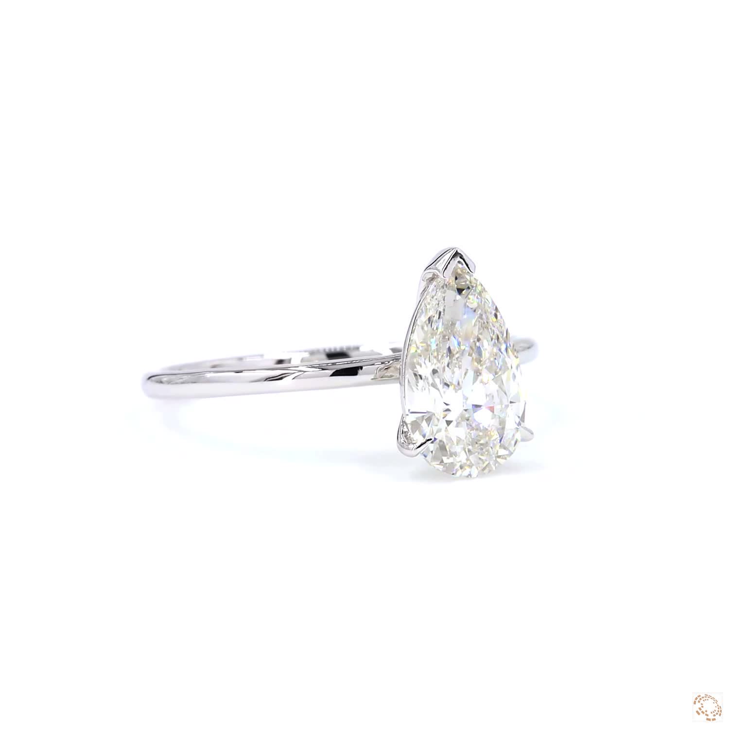 1.50 CT Solitaire Pear Diamond Ring | LR-336 Pear (DA602108-04)