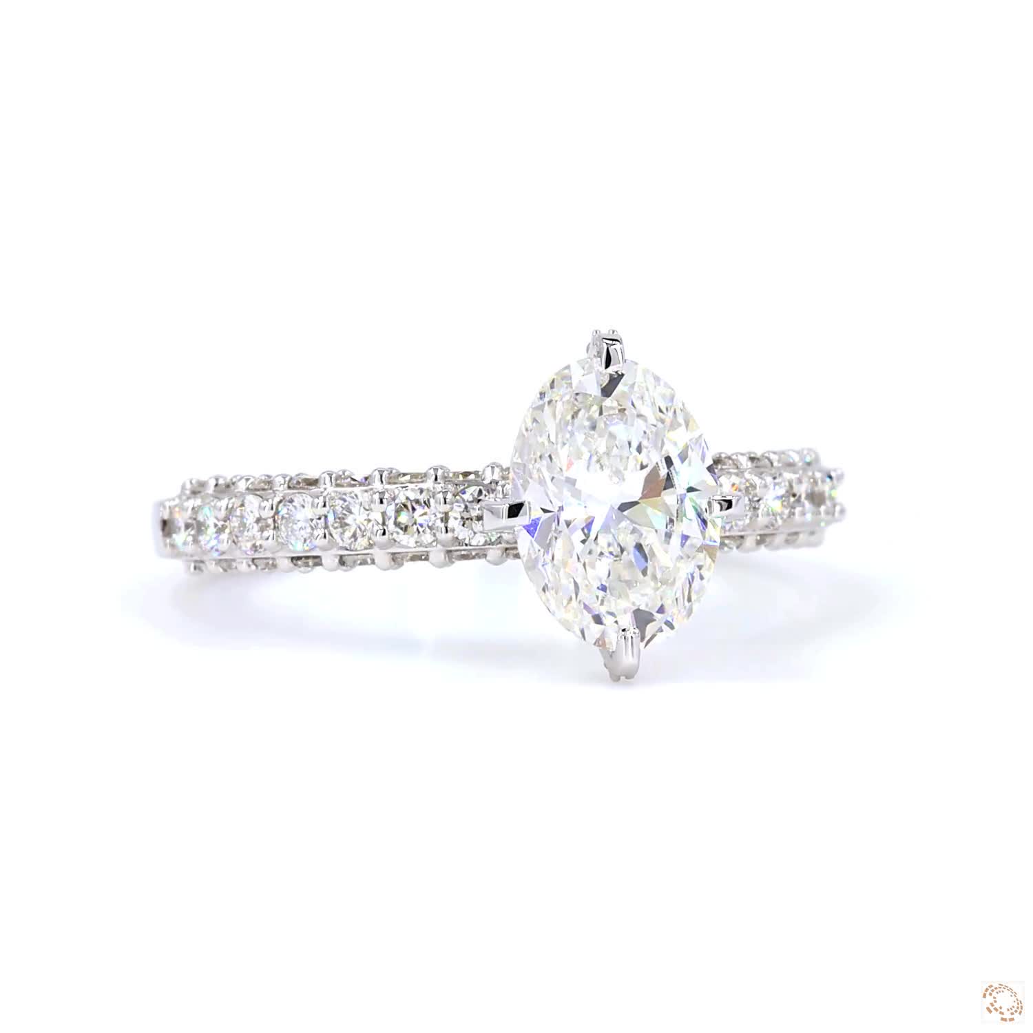 1.50 CT Oval Diamond Halo Ring | LR-340 Oval (XA501478)