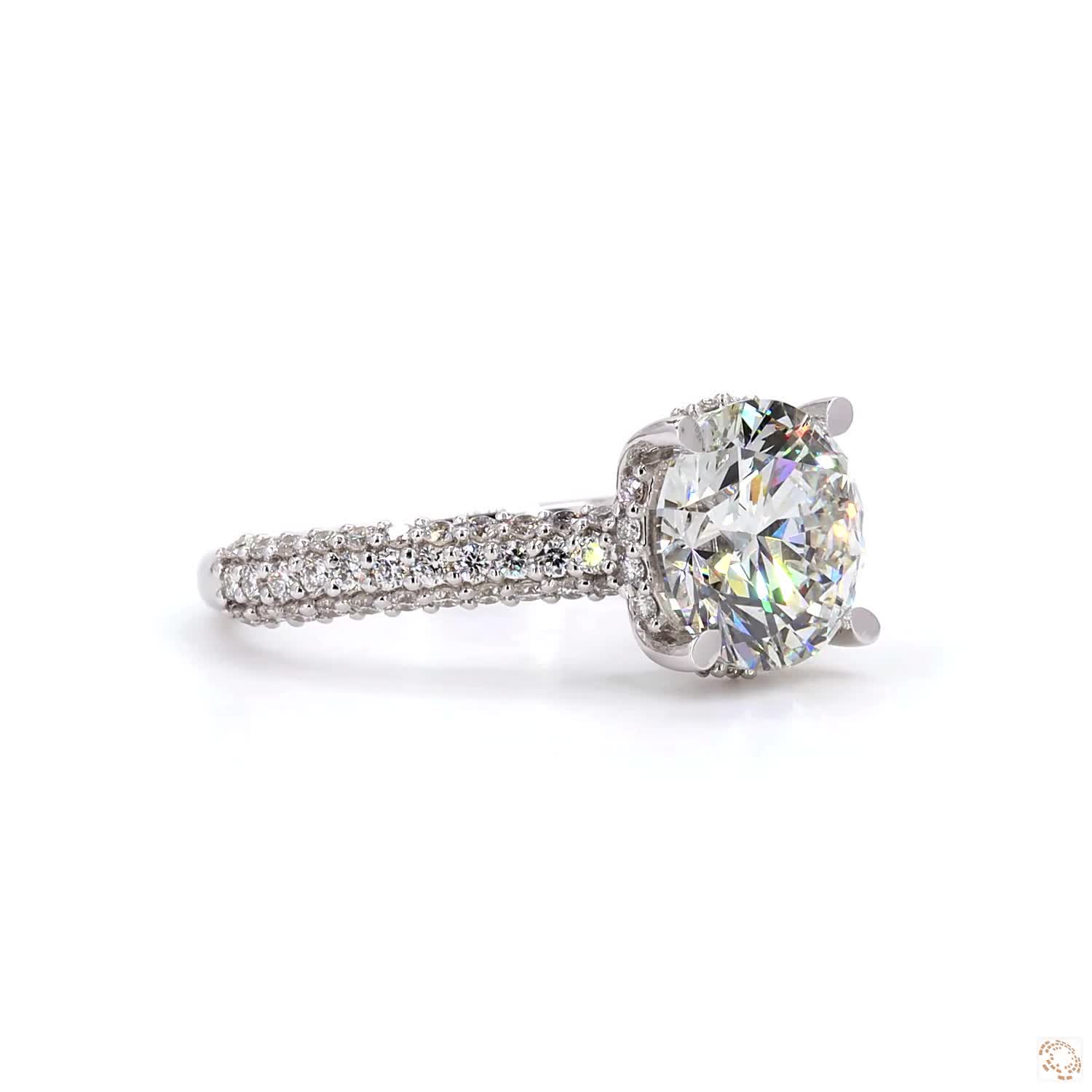 3.20 CT Round Diamond Halo Ring | LR-331 (DA601128)