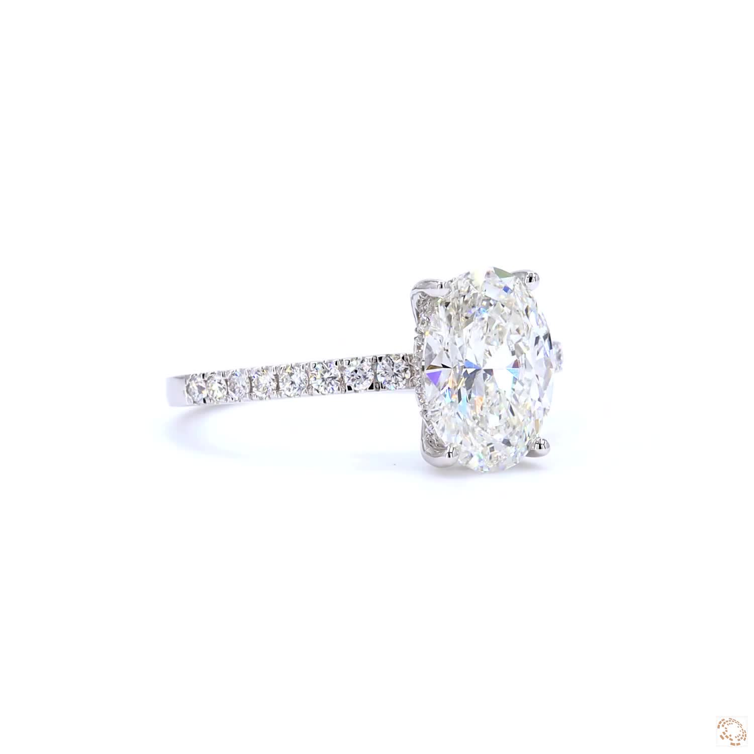 2 CT Oval Diamond Hidden Halo Ring | LR-341 Oval (DA601130-02)