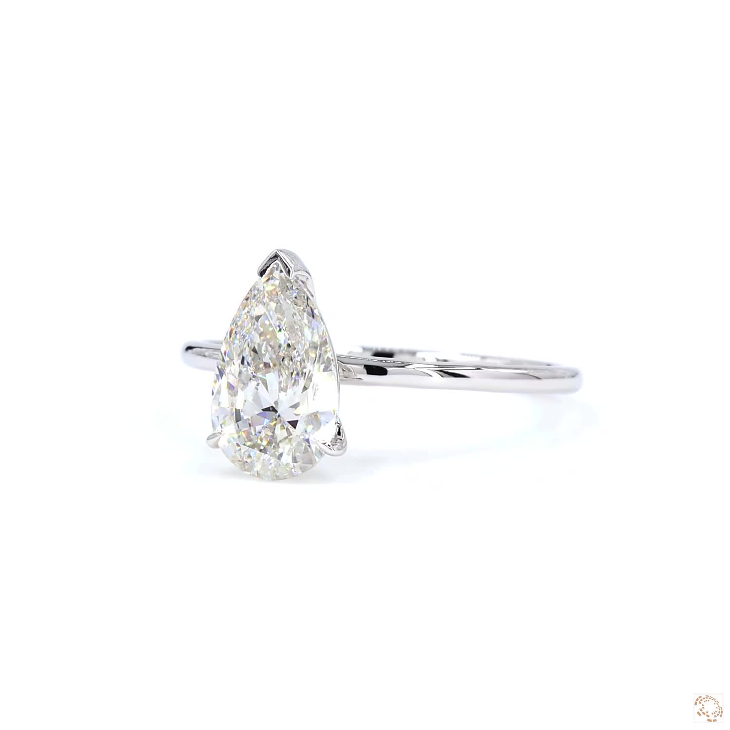 1.50 CT Solitaire Pear Diamond Ring | LR-336 Pear (DA602108-04)