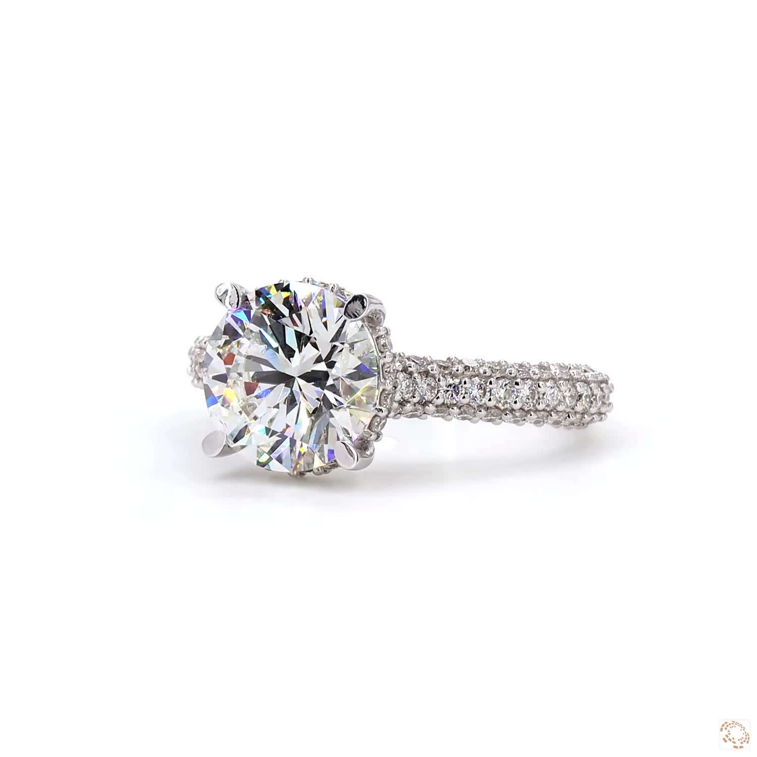 3.20 CT Round Diamond Halo Ring | LR-331 (DA601128)