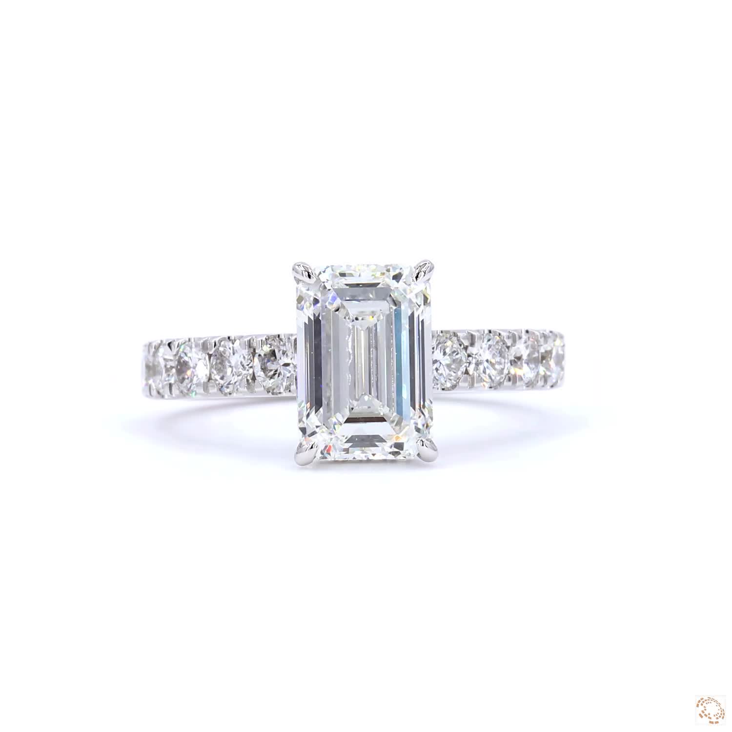 2.5 CT Emerald Diamond Hidden Halo Ring LR-347 Emerald (DA602135)