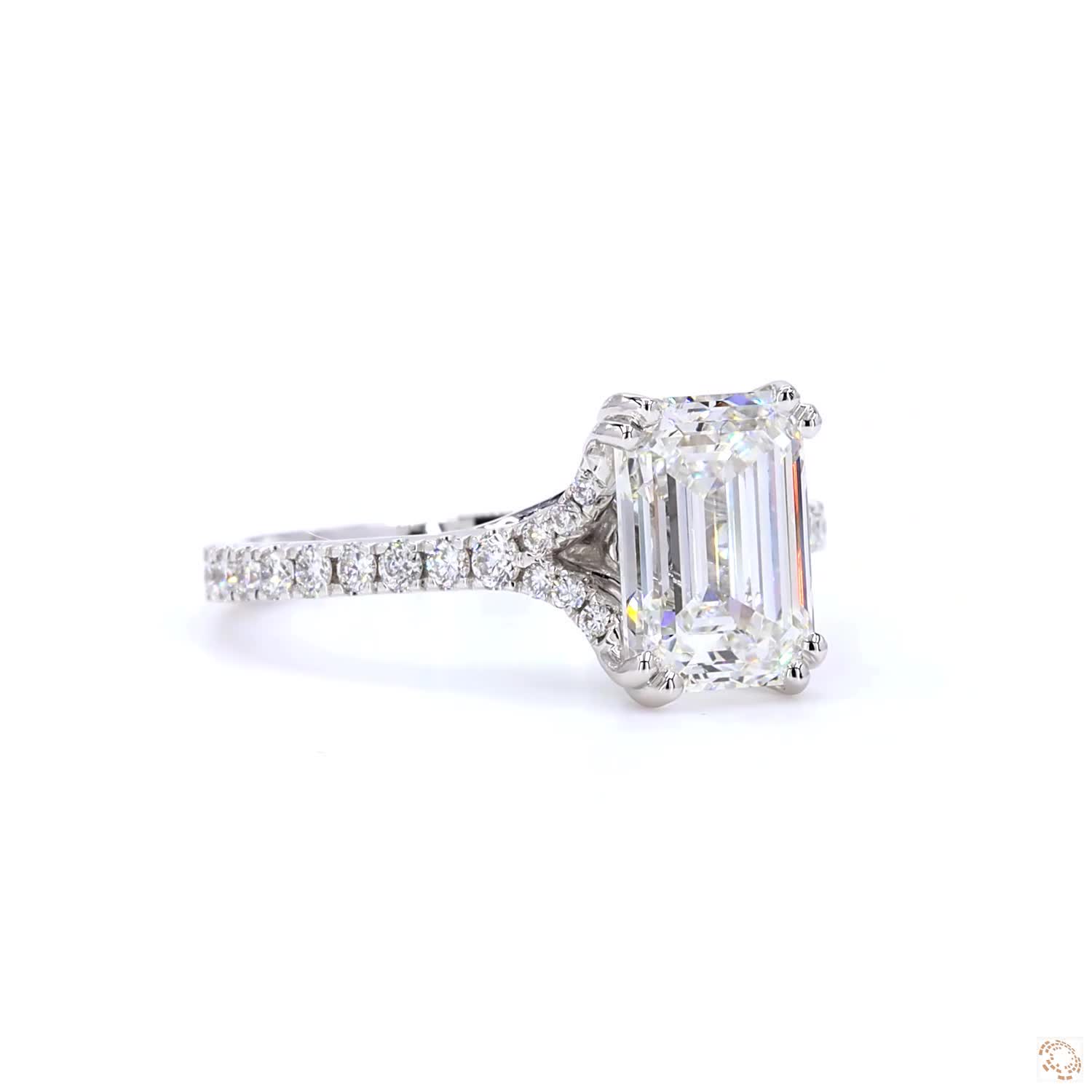 2.50 CT Emerald Diamond Halo Ring | LR-350 Emerald (DA602156)