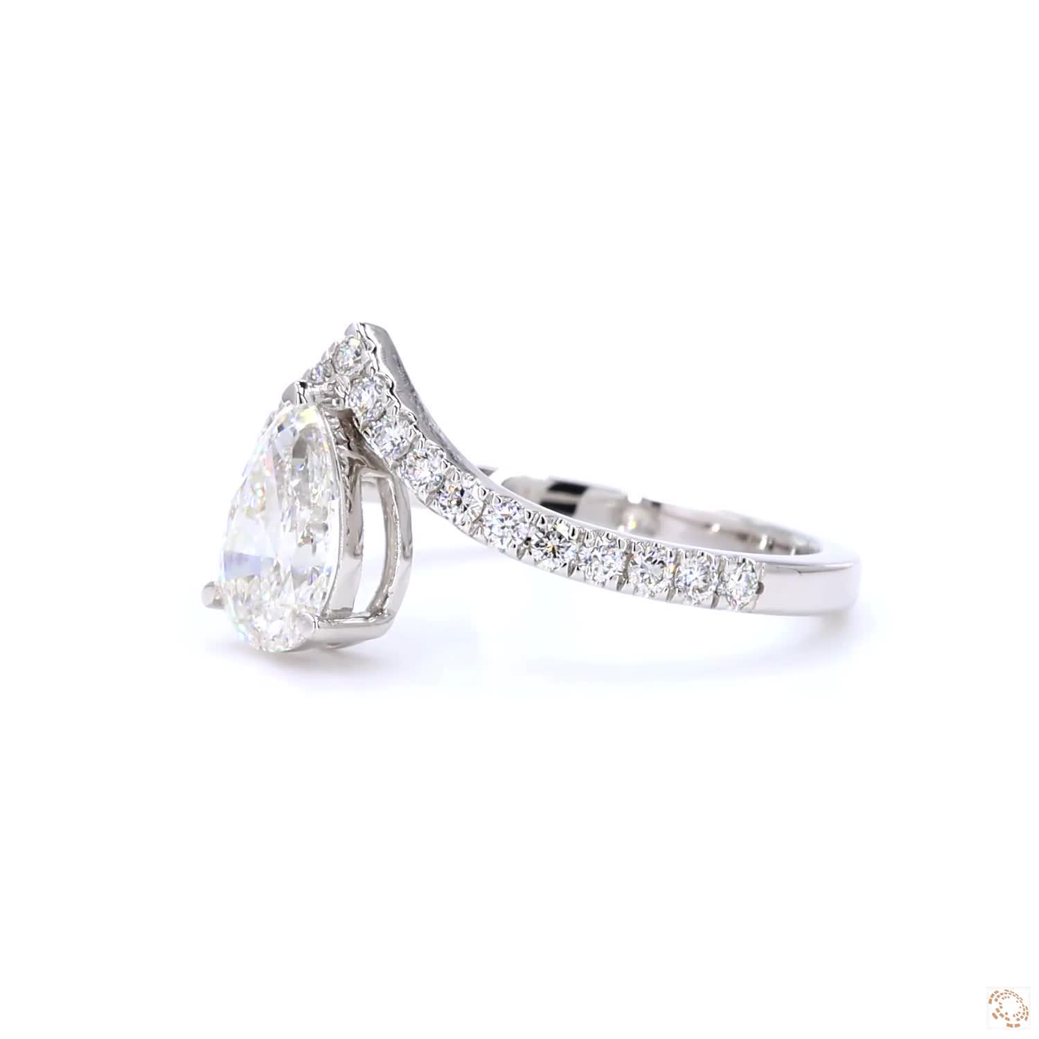 1 CT Pear Diamond Wedding Band Ring | LR-349 (DA602151)