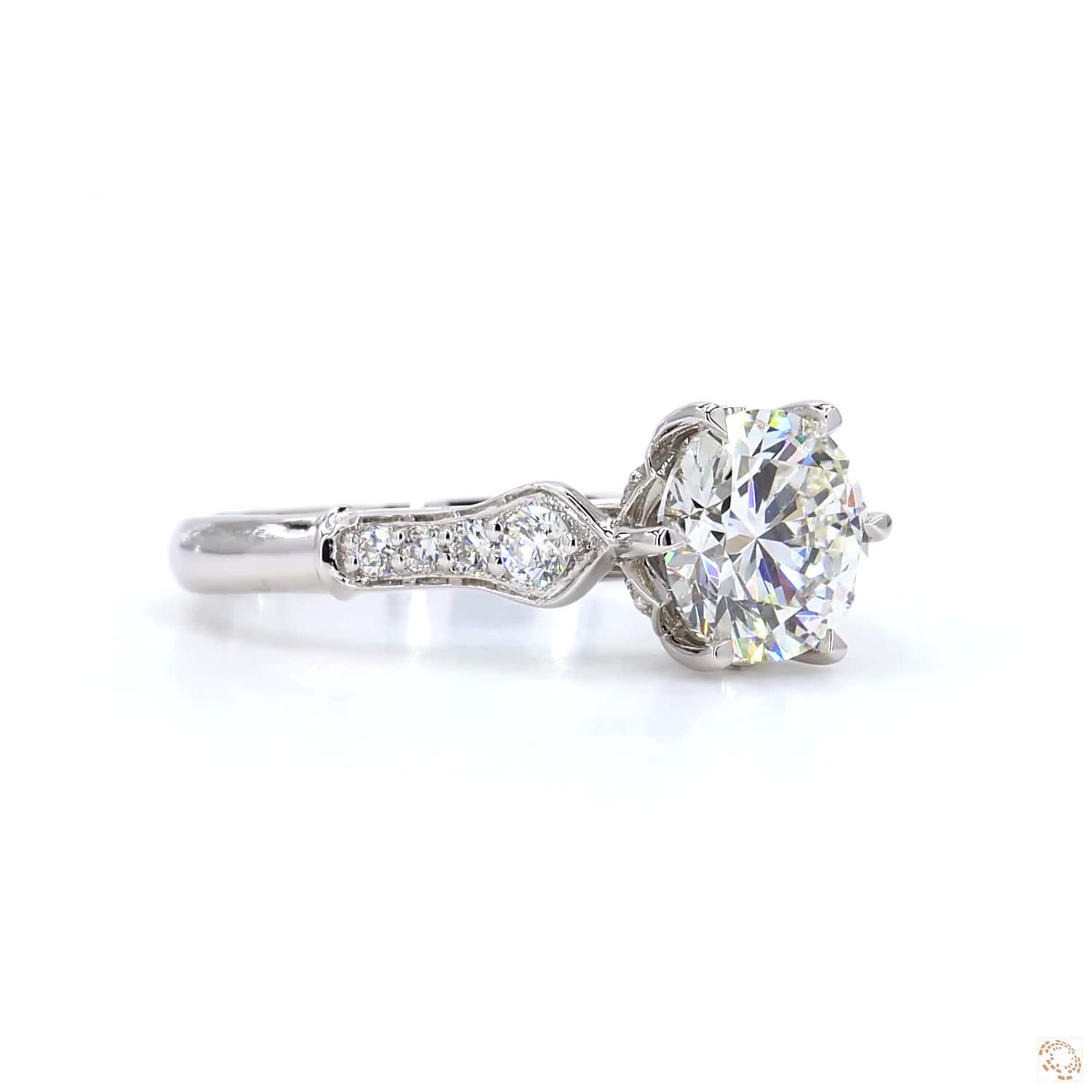 1.5 CT round Diamond Halo Ring | LR-364 (DA602186)