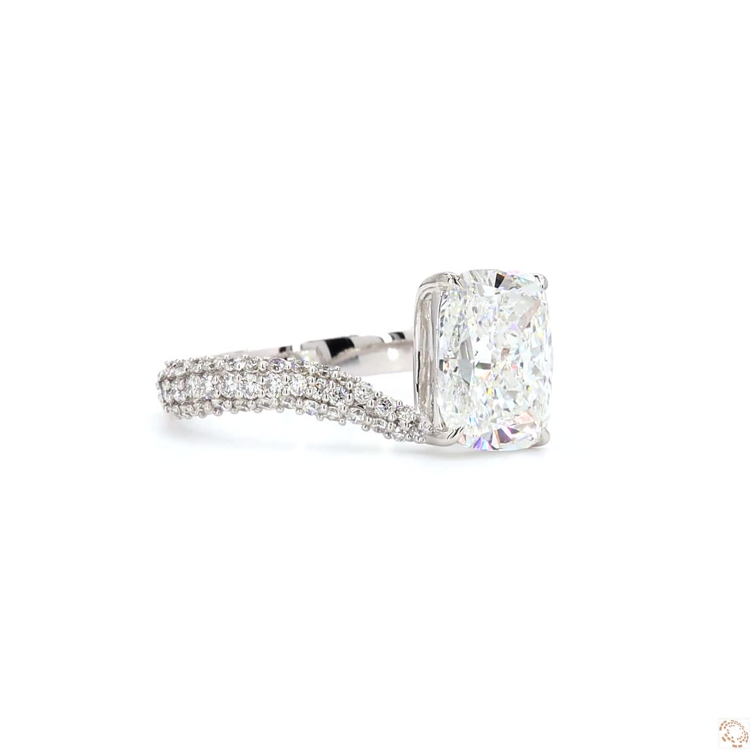 Triple-row micro-pave diamond band | LR-386 (DA602238)