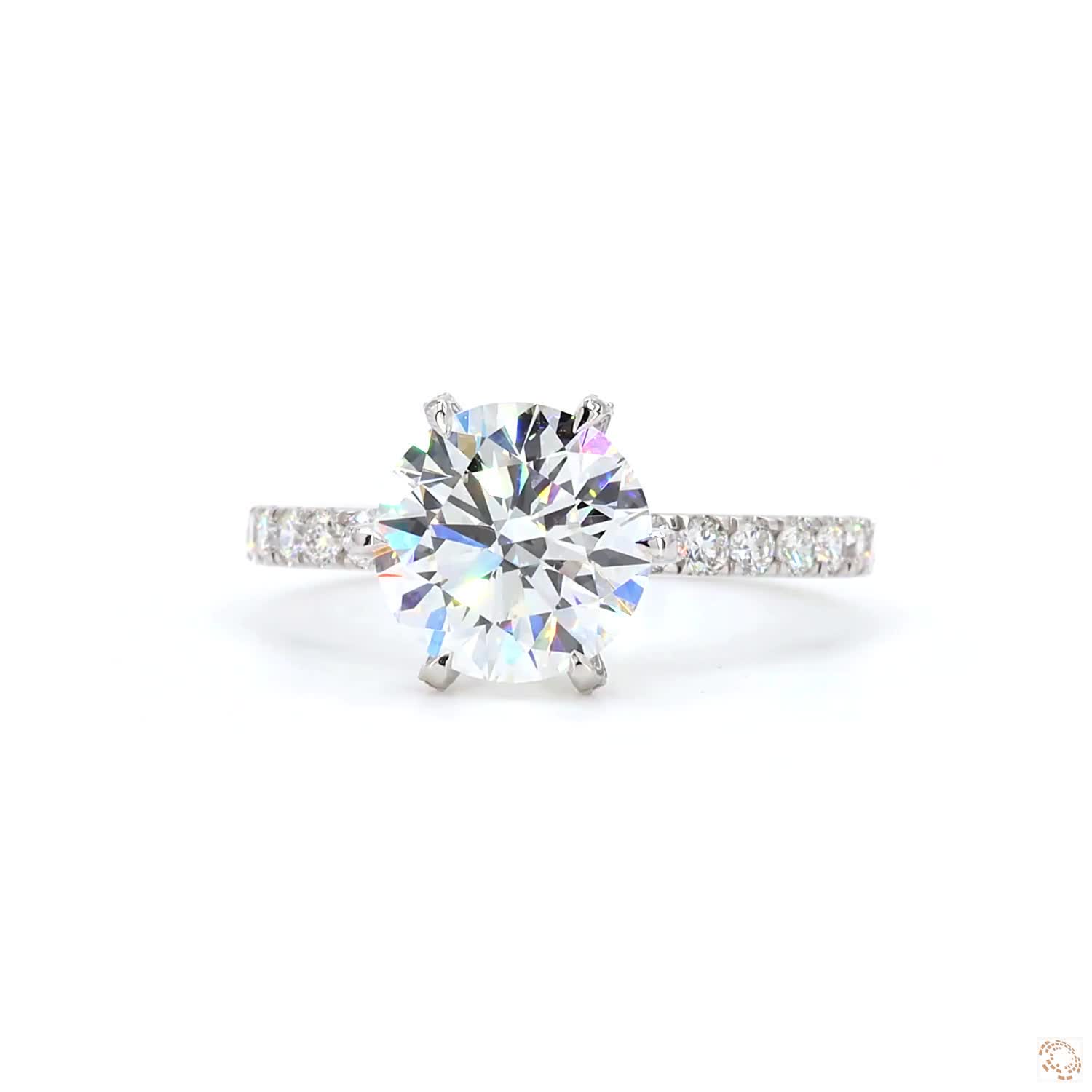 2.5 CT Round Diamond Hidden Halo With Pavé diamond band | LR-391 (DA602244)