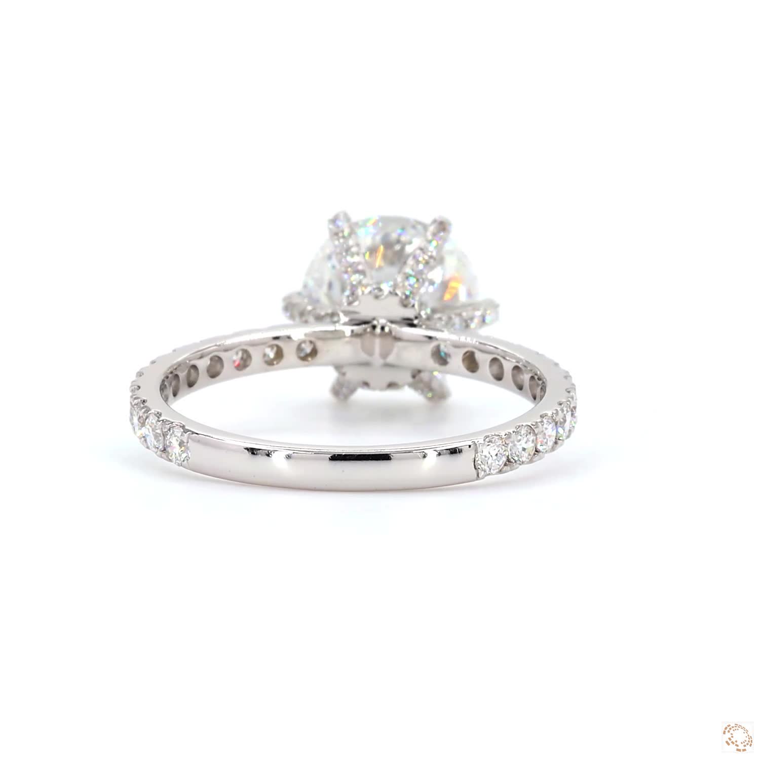 2.5 CT Round Diamond Hidden Halo With Pavé diamond band | LR-391 (DA602244)
