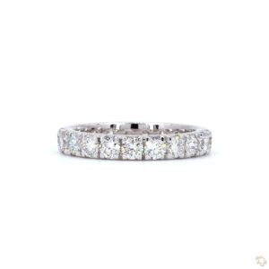 Classic round diamond eternity band timeless wedding ring (DA60339-01)