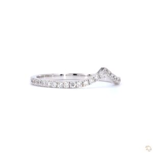 Elegant diamond V-shaped contour stacking wedding band (DA60320)